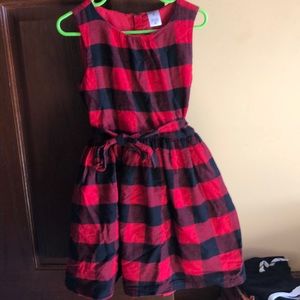 Carter’s Size 5 Buffalo Plaid dress with tie